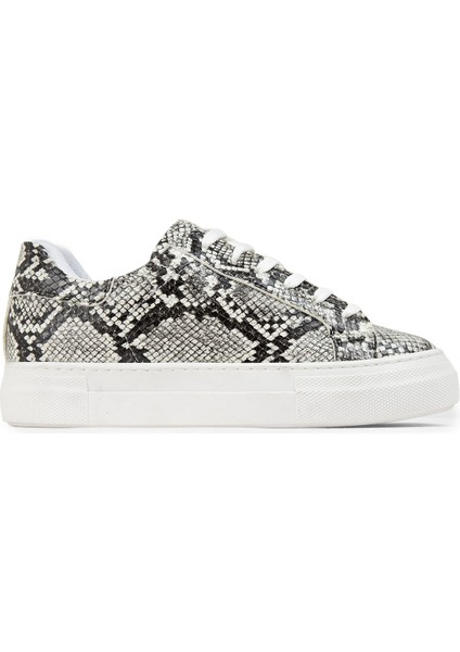 Hakiki Deri Beyaz Sneaker Kadın Ayakkabı