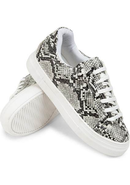 Hakiki Deri Beyaz Sneaker Kadın Ayakkabı modelleri