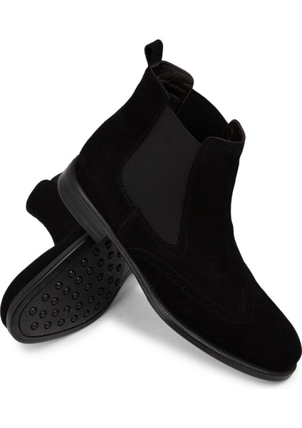 Süet Siyah Chelsea Erkek Bot modelleri