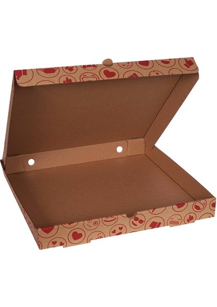 33 cm Emoji Baskılı Pizza Kutusu (33X33X4) - 200 Adet modelleri