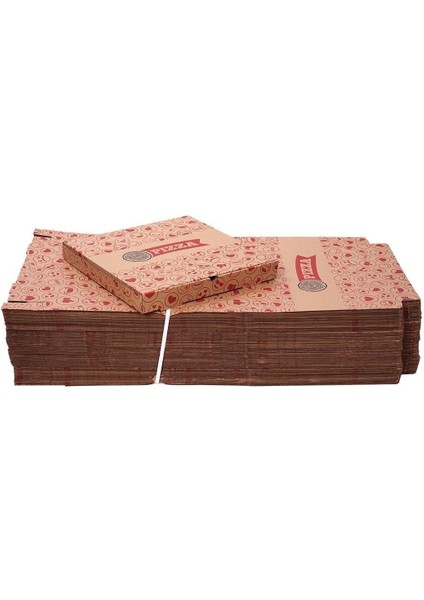 33 cm Emoji Baskılı Pizza Kutusu (33X33X4) - 200 Adet fırsatları