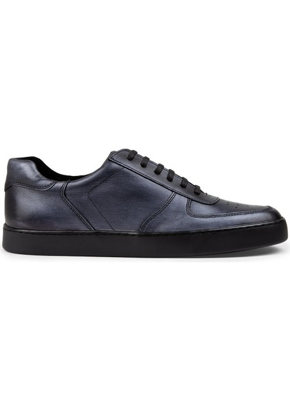 Hakiki Deri Antrasit Sneaker Erkek Ayakkabı