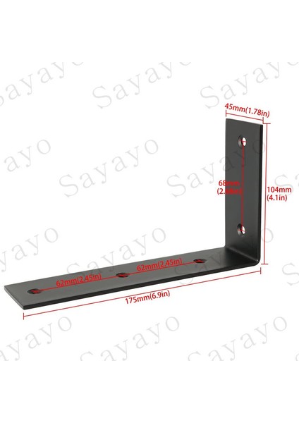 Iki Parçalı Teleskopik Çerçeve Braketi Cam/ahşap Ayarlanabilir Duvar Braketi Vidalı Paslanmaz Çelik Parlak Kaplama 175MM x 105MM x 45MM (Yurt Dışından) indirimleri