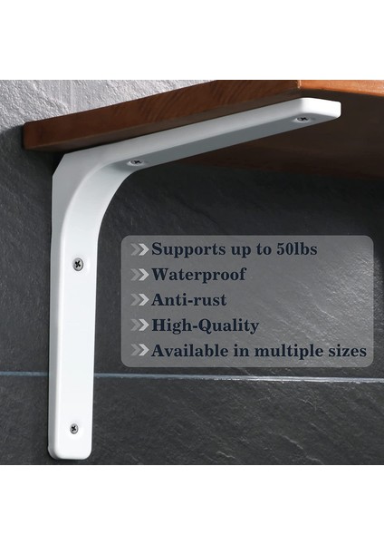 Duvara Monte Braket 2 Metal Braket 250MM x 200MM Ağır Braket Dekoratif Duvara Monte Endüstriyel Mutfak Radyatör Duvara Monte Braket Beyaz (Yurt Dışından) modelleri