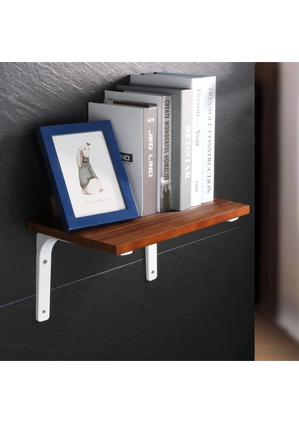 Duvara Monte Braket 2 Metal Braket 250MM x 200MM Ağır Braket Dekoratif Duvara Monte Endüstriyel Mutfak Radyatör Duvara Monte Braket Beyaz (Yurt Dışından) fırsatları