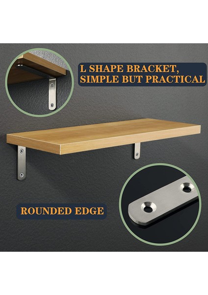 4 Braket Duvara Monte Braket Braket Süspansiyon Braket Metal Damgalı Braket 125MM x 75MM Tel Çekme Paslanmaz Çelik Yüzey (Yurt Dışından) modelleri