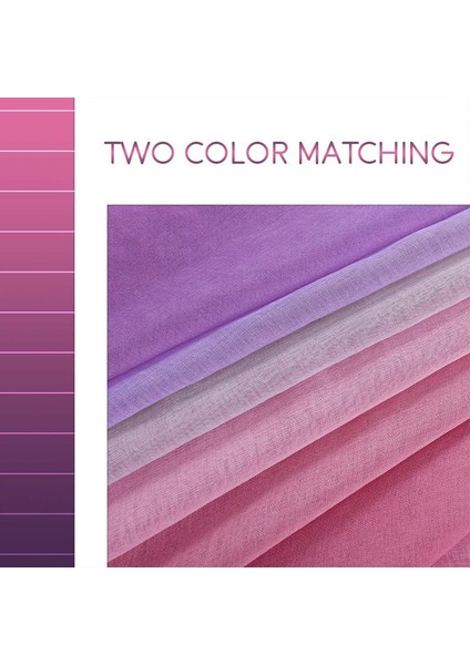2 x Tül Panjur Pembe - Mor 132 * 241 cm (Yurt Dışından) fiyatları