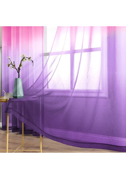 2 x Tül Panjur Pembe - Mor 132 * 241 cm (Yurt Dışından) modelleri