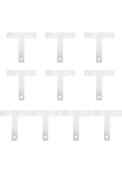 10 Parça T Montajlı Pabuç Paslanmaz Çelik Sabit Plaka Braket Bakım Braketi 80MM * 80MM (Yurt Dışından)