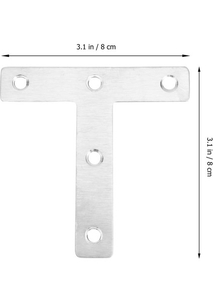 10 Parça T Montajlı Pabuç Paslanmaz Çelik Sabit Plaka Braket Bakım Braketi 80MM * 80MM (Yurt Dışından) fırsatları