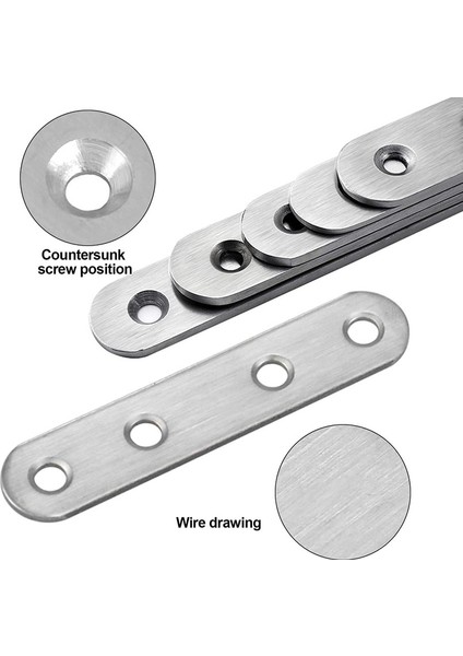 20 Parça Paslanmaz Çelik Montaj Bağlantı Parçası Gümüş Düz Köşe Çerçeve Sabit Dikey Düz Ahşap Raf Dolap Sandalye Masa Onarım Tahtası 76X 18MM (Yurt Dışından) modelleri