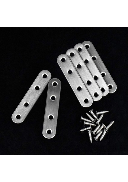 20 Parça Paslanmaz Çelik Montaj Bağlantı Parçası Gümüş Düz Köşe Çerçeve Sabit Dikey Düz Ahşap Raf Dolap Sandalye Masa Onarım Tahtası 76X 18MM (Yurt Dışından) fırsatları