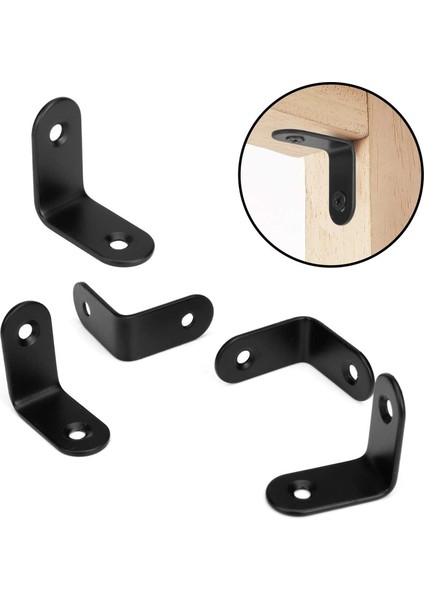 Montaj Braketi Siyah Dik Açılı Braket L-Şekilli Metal Braket Ahşap Mobilya Dolap Braketi Için Vidalı 20 Parça 30 * 30 * 16 mm (Yurt Dışından) fiyatları