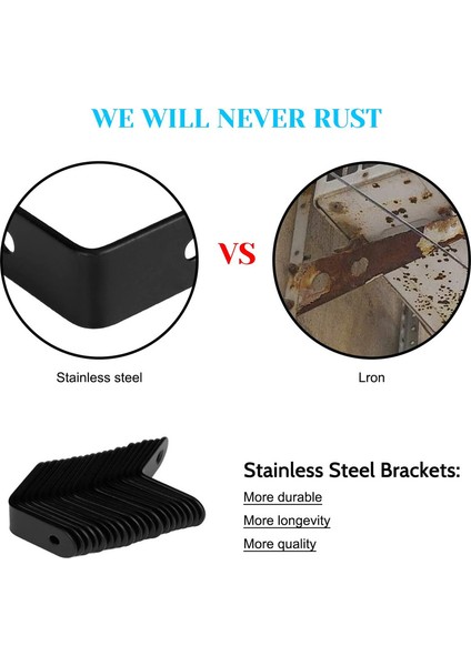 Montaj Braketi Siyah Dik Açılı Braket L-Şekilli Metal Braket Ahşap Mobilya Dolap Braketi Için Vidalı 20 Parça 30 * 30 * 16 mm (Yurt Dışından) indirimleri