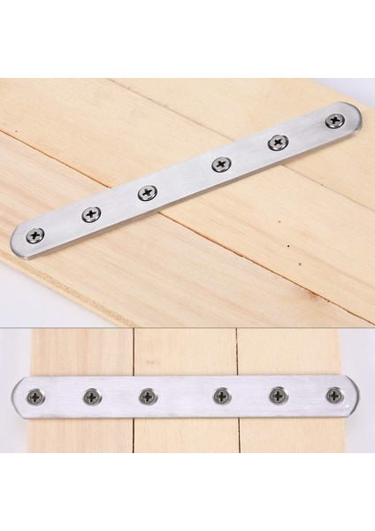 8 Parçalı Paslanmaz Çelik Montaj Pabuç Sabitleme Braketi Düz Metal Düz Köşe Braketi Mobilya Onarım Panosu 158 x 20 x 3mm (Yurt Dışından) fiyatları