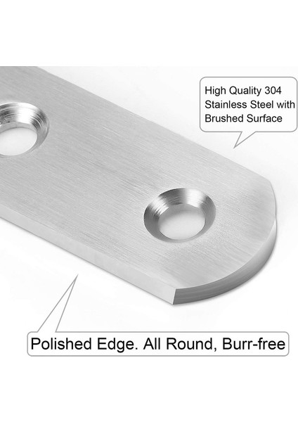 8 Parçalı Paslanmaz Çelik Montaj Pabuç Sabitleme Braketi Düz Metal Düz Köşe Braketi Mobilya Onarım Panosu 158 x 20 x 3mm (Yurt Dışından) fırsatları