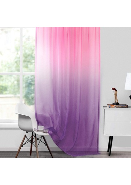 2x Tül Panjur Pembe - Mor 100* 250CM (Yurt Dışından) fırsatları