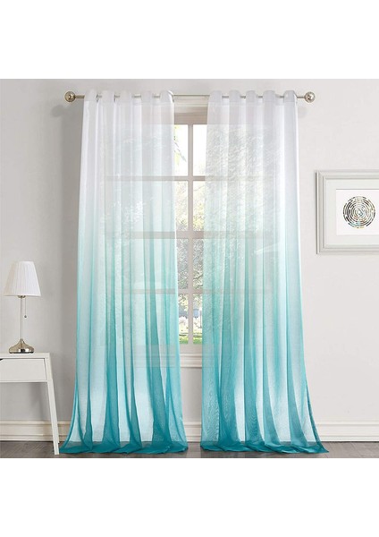 2 Degrade Perde Mavi 132 x 244 cm (Yurt Dışından)