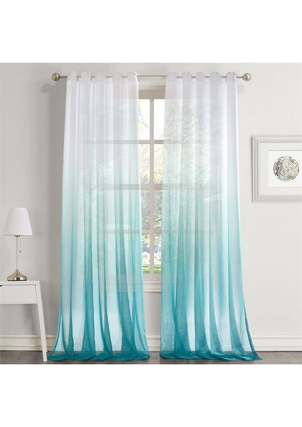 2 Degrade Perde Mavi 107* 244CM (Yurt Dışından)