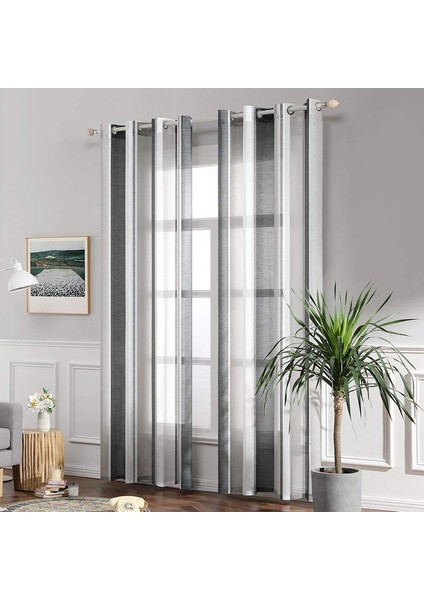 2 Nordic Perdeler Koyu Gri 137* 213CM (Yurt Dışından) fiyatları