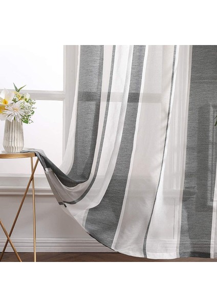 2 Nordic Perdeler Koyu Gri 137* 213CM (Yurt Dışından) fırsatları