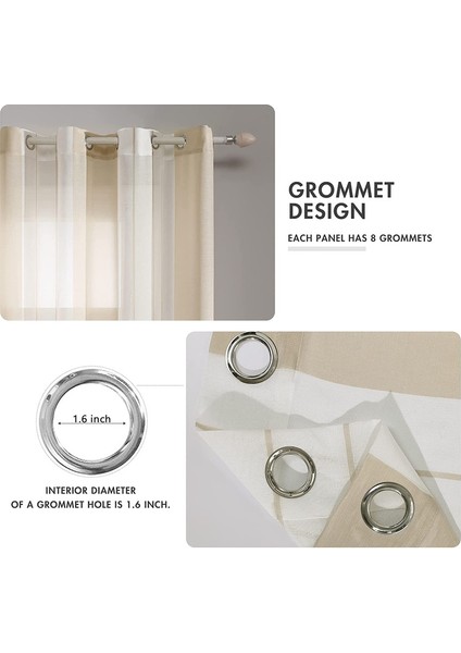 2 Nordic Perde Bej 140* 260CM (Yurt Dışından) fırsatları