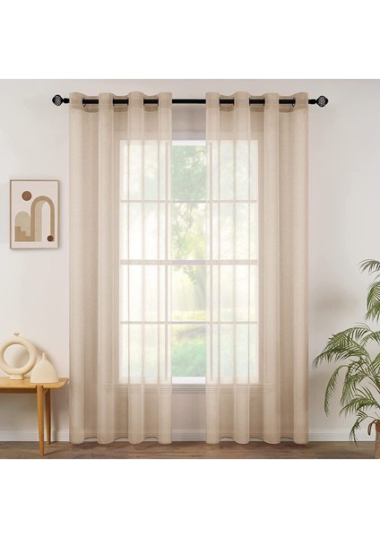 Teotak 2 Düz Perde BEJ-140 * 137CM (Yurt Dışından)