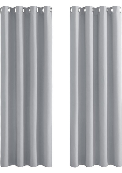 2 Gölgeleme Perdeleri Puslu Gri 132* 45CM (Yurt Dışından)
