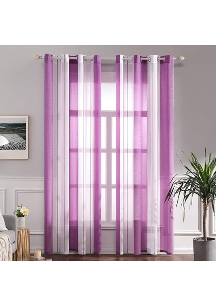 2 Nordic Perde Mor 140* 145CM (Yurt Dışından)