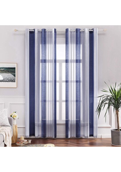 2 Nordic Perde Mavi 140* 145CM (Yurt Dışından)