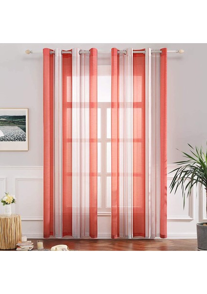 2 Nordic Perde Kırmızı 140* 244CM (Yurt Dışından)