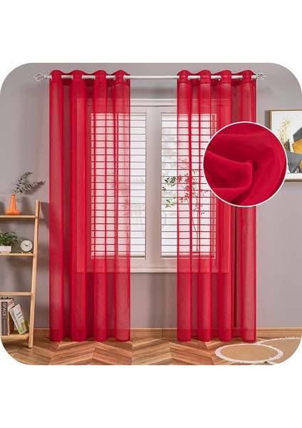 Teotak 2 Düz Renk Perde KIRMIZI-140 * 229CM (Yurt Dışından)