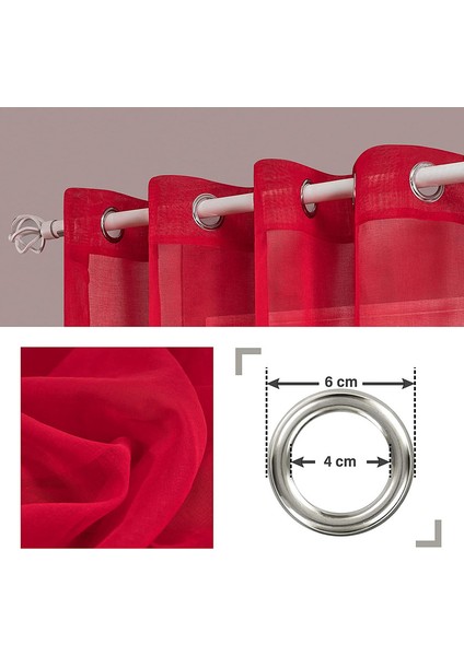 Teotak 2 Düz Renk Perde KIRMIZI-140 * 229CM (Yurt Dışından) fiyatları