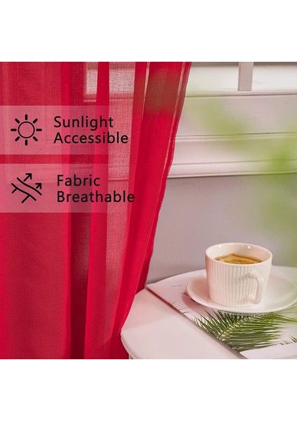 Teotak 2 Düz Renk Perde KIRMIZI-140 * 229CM (Yurt Dışından) modelleri