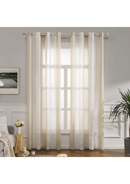 2 Nordic Perde Bej 140* 225CM (Yurt Dışından)