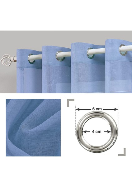 Teotak 2 Düz Renk Perde Mavisi -140 * 137CM (Yurt Dışından) fiyatları