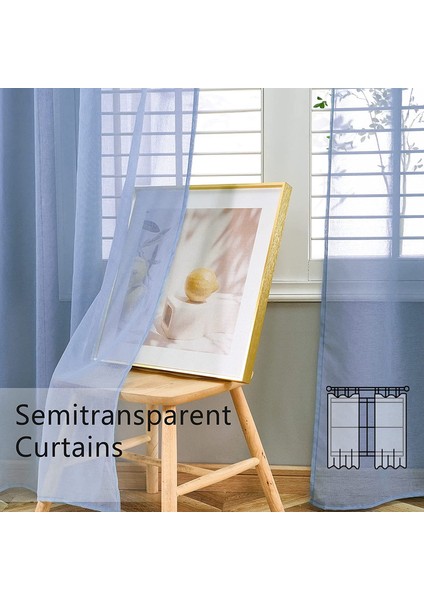 Teotak 2 Düz Renk Perde Mavisi -140 * 137CM (Yurt Dışından) indirimleri