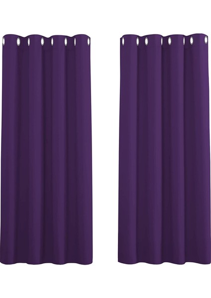 2 Gölgeleme Perdesi Mor 132 * 160 cm (Yurt Dışından)
