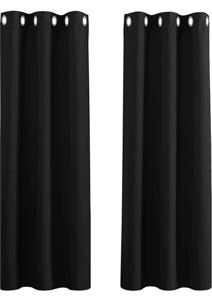 2 Gölgeleme Perdeleri Siyah 132* 182CM (Yurt Dışından)