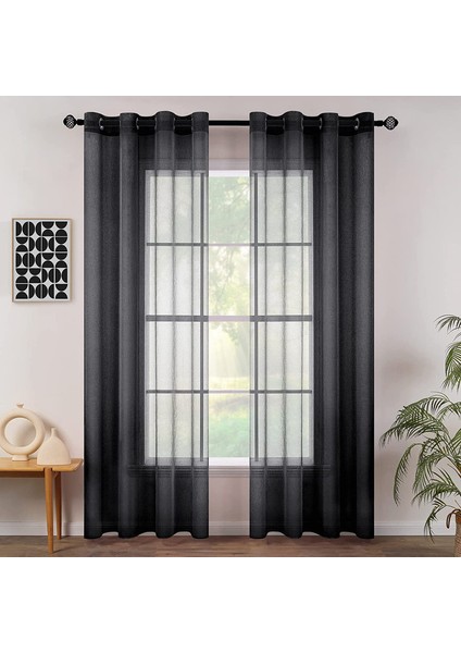 Teotak 2 Düz Renk Perde Siyah -140 * 229CM (Yurt Dışından)