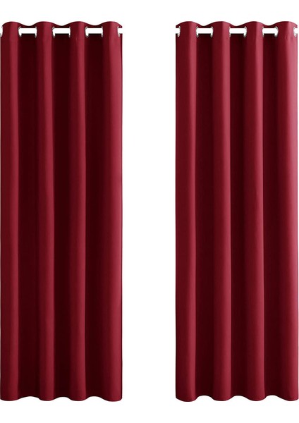 2 Gölgeleme Perdesi Kırmızı 132 * 160 cm (Yurt Dışından)