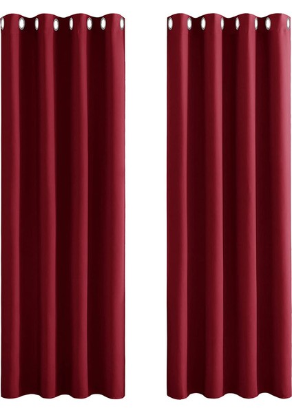 2 Gölgeleme Perdesi Kırmızı 132* 114CM (Yurt Dışından)
