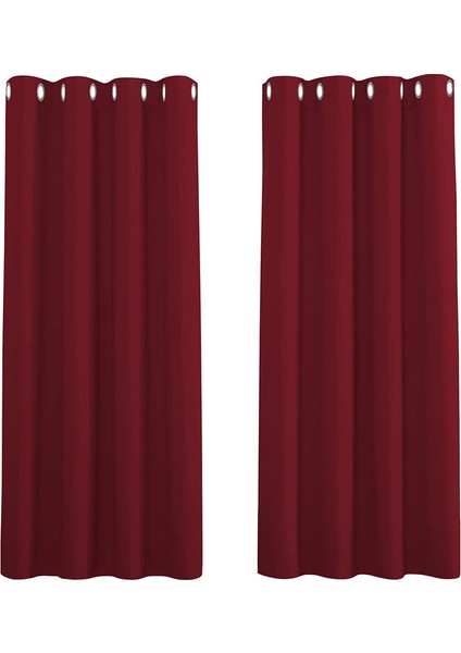 2 Gölgeleme Perdeleri Kırmızı 132* 137CM (Yurt Dışından)