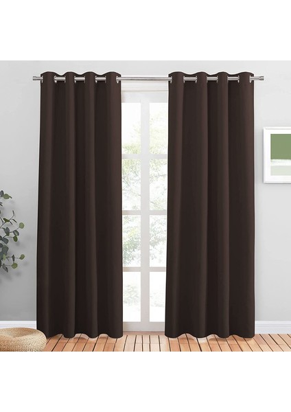 2 Gölgeleme Perdeleri Kahverengi 132* 114CM (Yurt Dışından) indirimleri