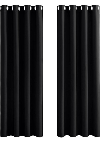 2 Gölgeleme Perdeleri Siyah 132 * 60 cm (Yurt Dışından)