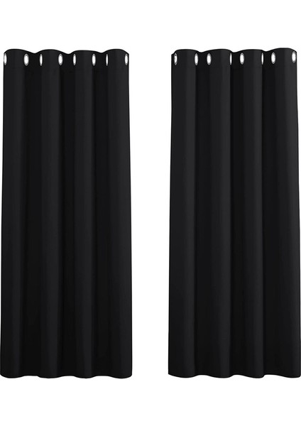 2 Gölgeleme Perdeleri Siyah 132* 114CM (Yurt Dışından)