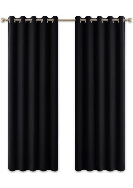 2 Gölgeleme Perdeleri Siyah 140 * 170 cm (Yurt Dışından)
