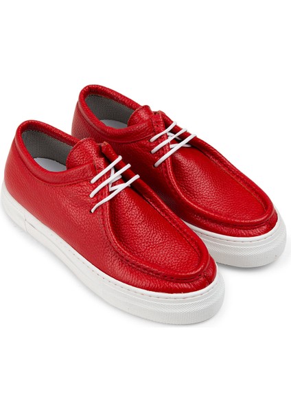 Hakiki Deri Kırmızı Kadın Sneaker fiyatları