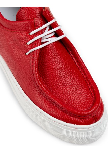 Hakiki Deri Kırmızı Kadın Sneaker indirimleri