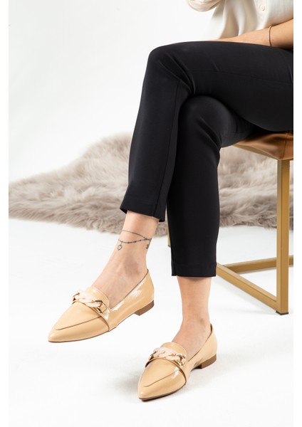 Rugan Camel Rengi Tokalı Kadın Babet fiyatları